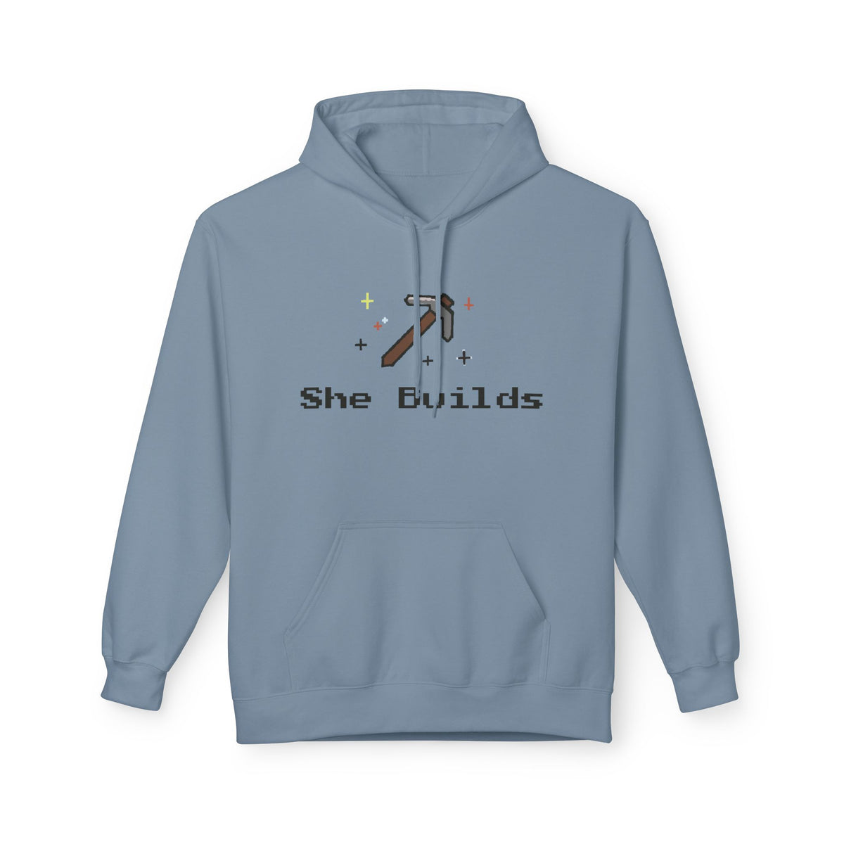 She Builds Fleece Hoodie Stone Blue 6056084080176526145_2048