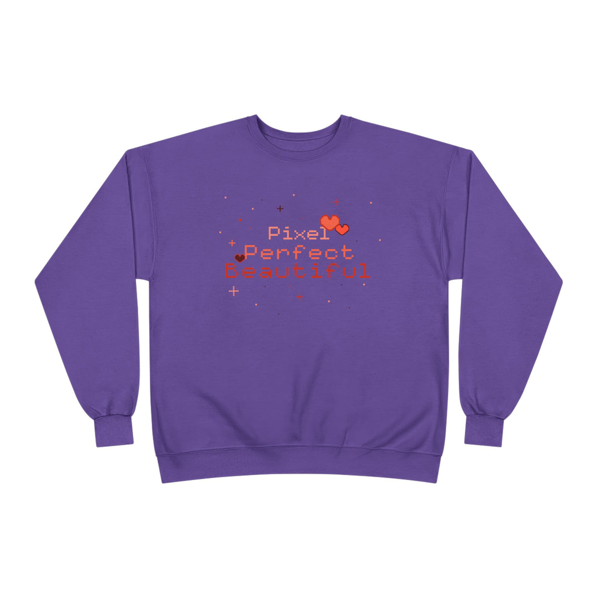 Pixel Perfect Beautiful-Crewneck Sweatshirt Purple 7651571795142607226_2048