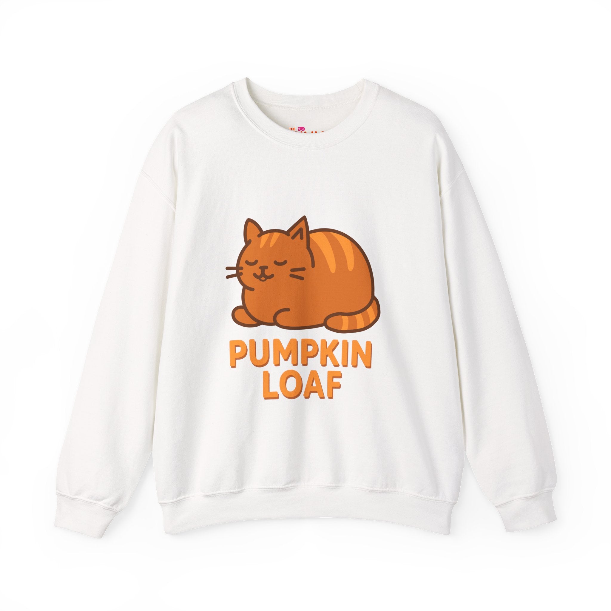 Pumpkin Loaf Crewneck Sweatshirt - Cozy Kitty Pumpkin Loaf Design