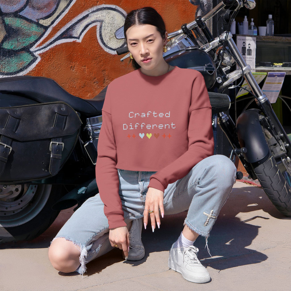 Crafted Different Cropped Sweatshirt 8983225106785169552_2048