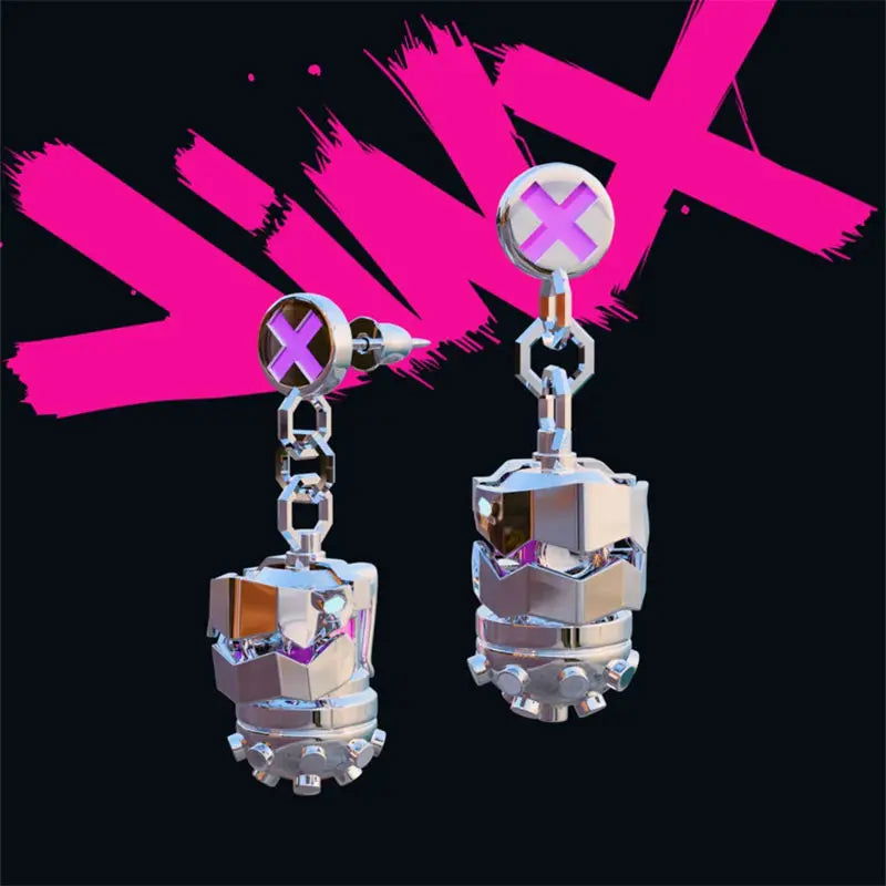 Arcane Earrings-Jinx - The Pink Controller 