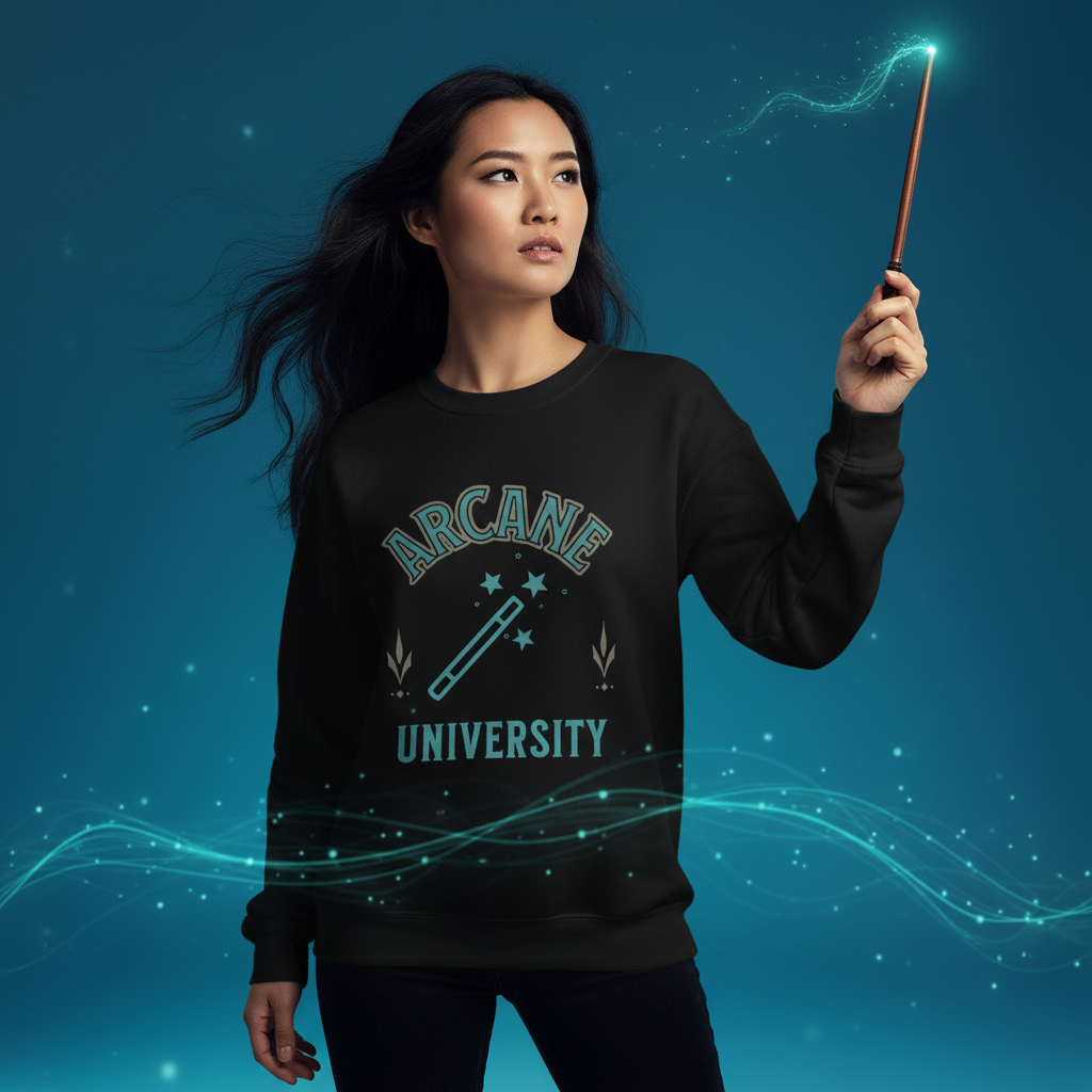 Arcane University Sweatshirt - Spooky Season - The Pink Controller 