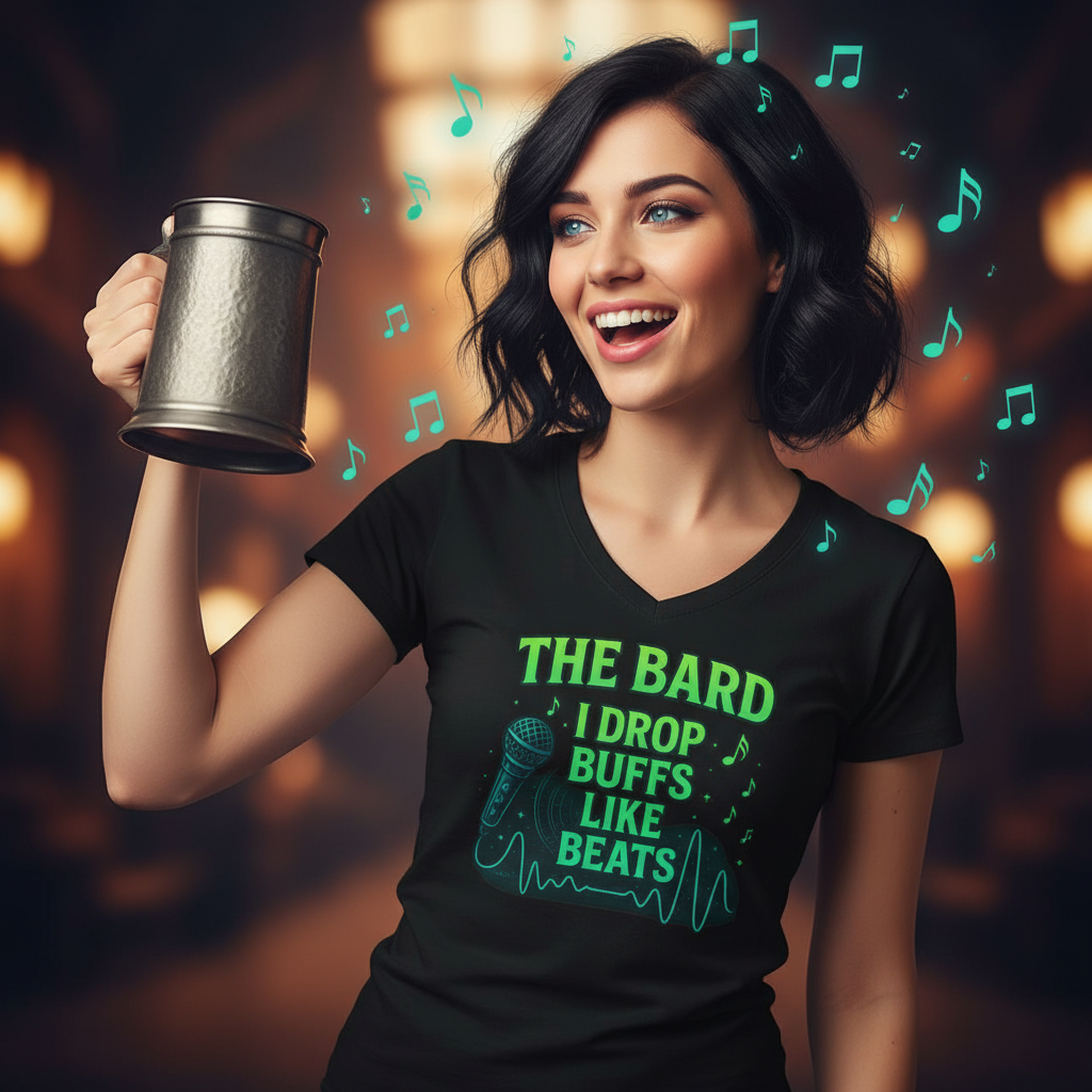 Bard V-Neck T-Shirt - The Pink Controller 