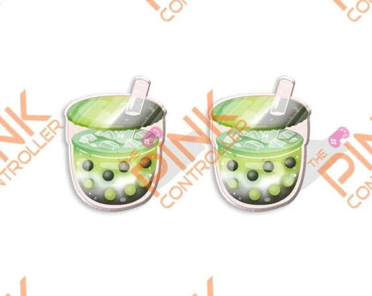 Boba Tea Acrylic Stud Earrings - The Pink Controller 