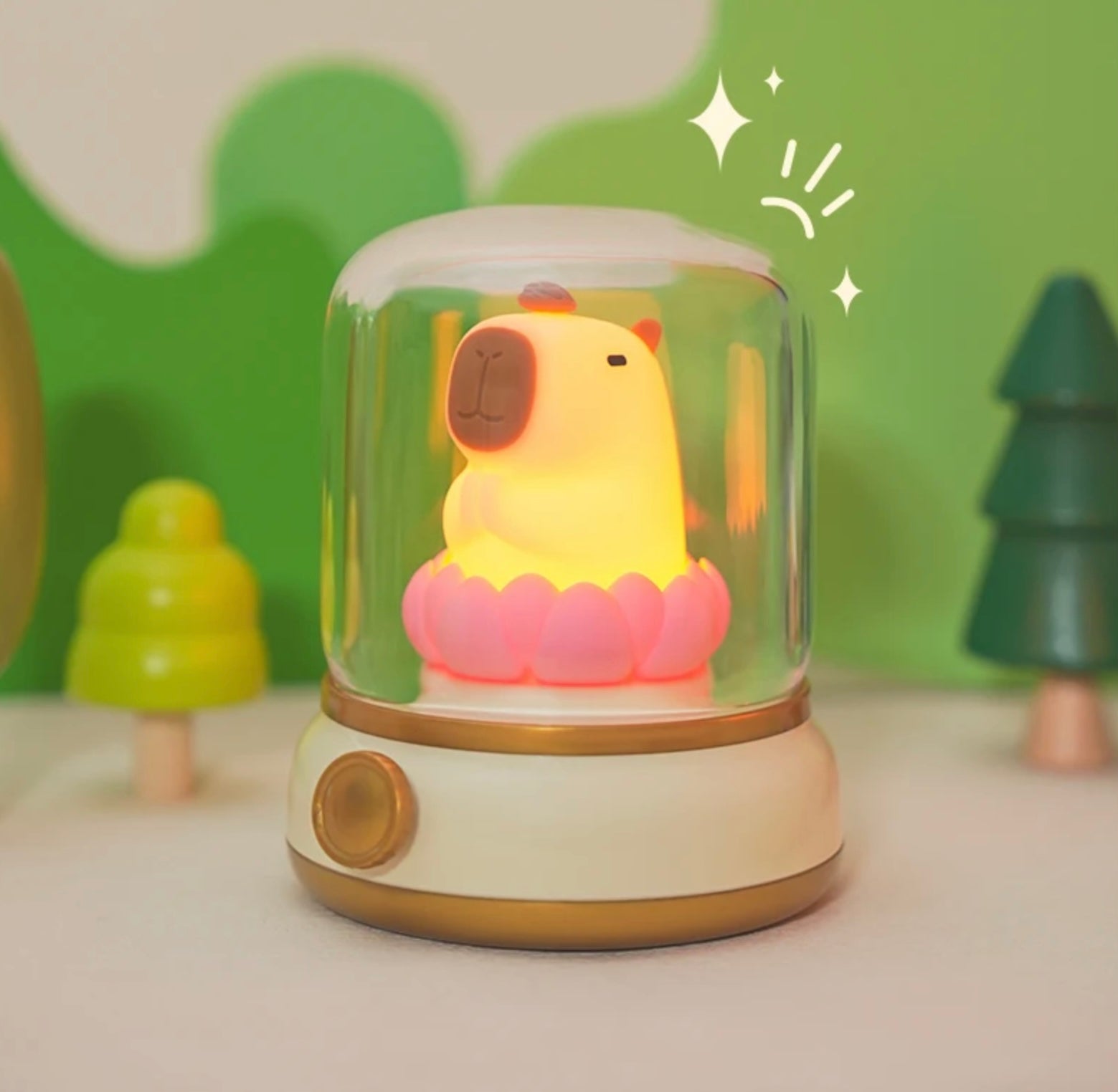 Capybara Camp Night Light - The Pink Controller 