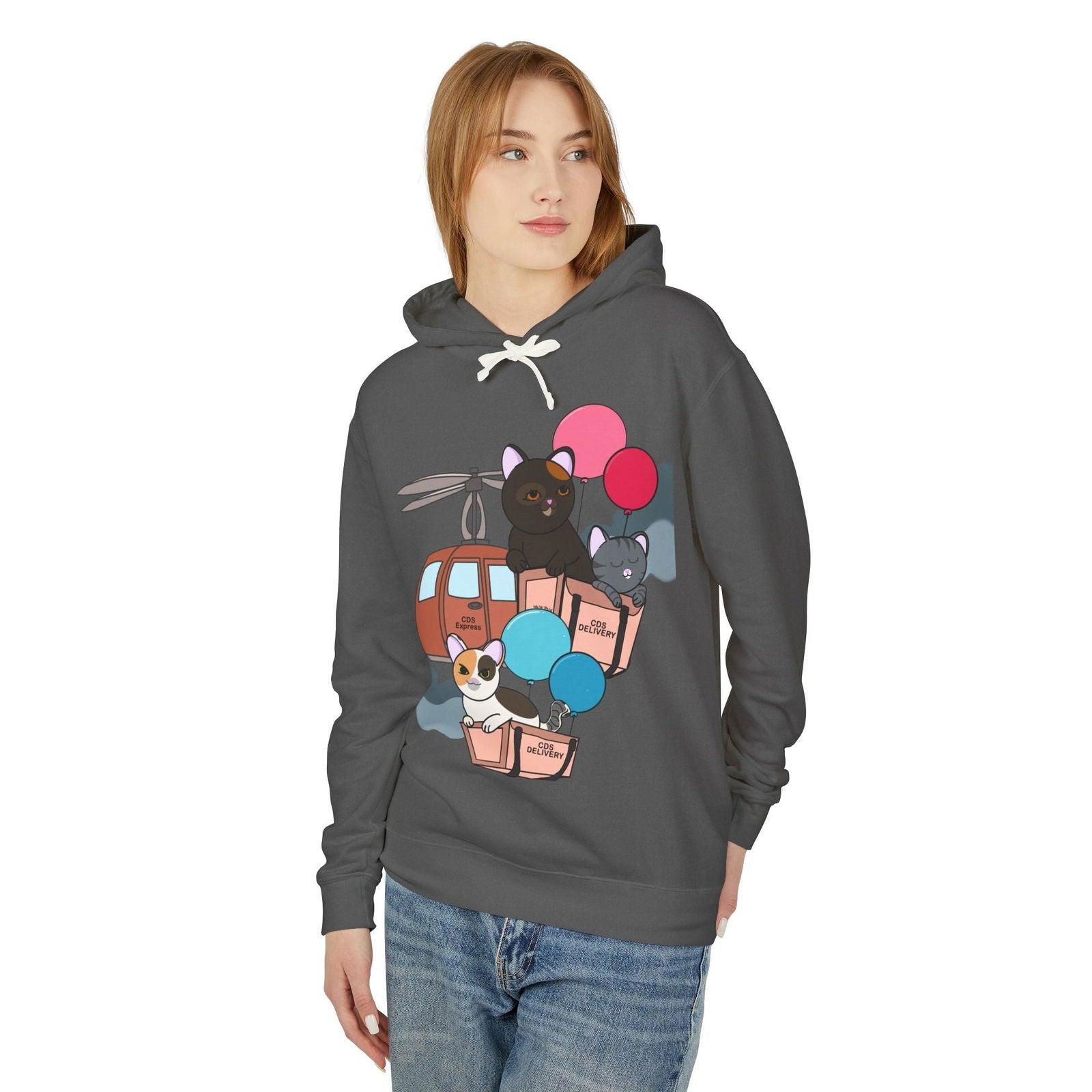 Cat Distribution Express Hoodie - The Pink Controller - The Pink Controller 