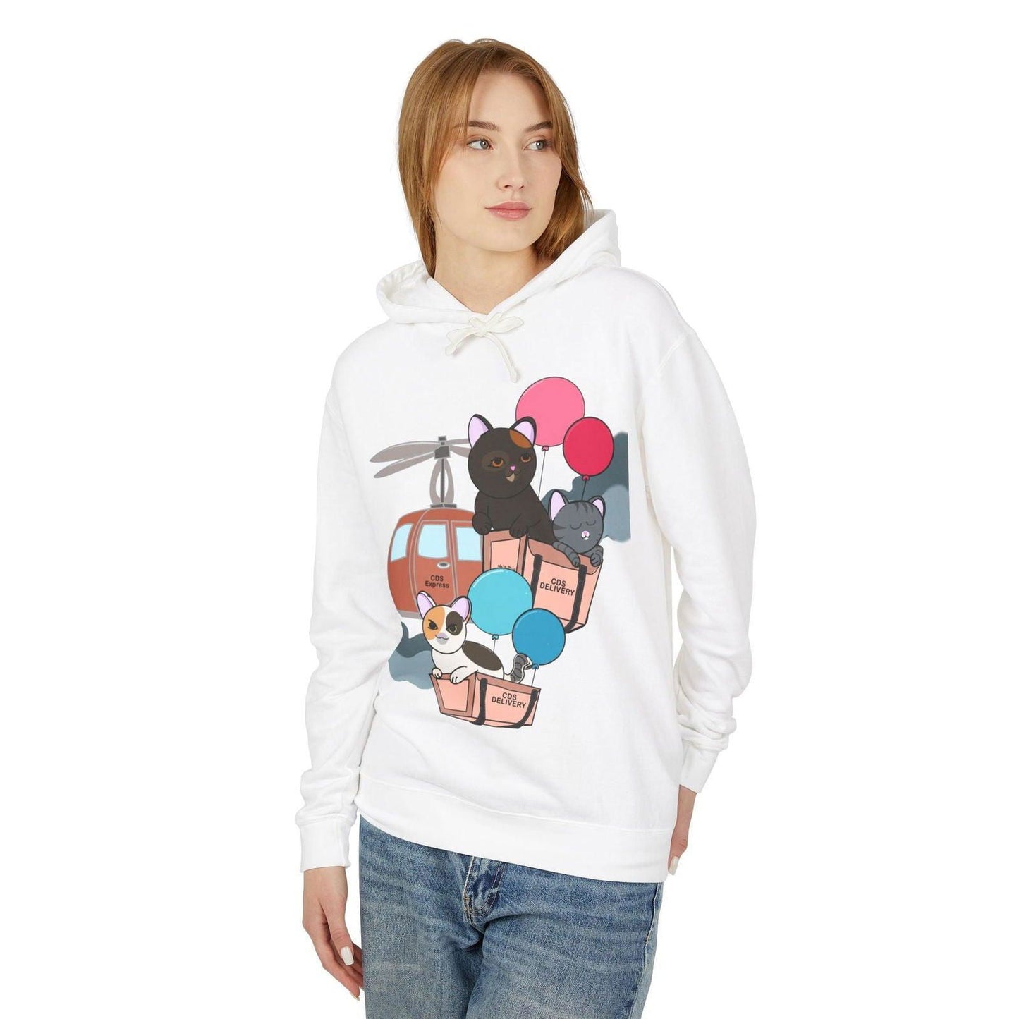 Cat Distribution Express Hoodie - The Pink Controller - The Pink Controller 