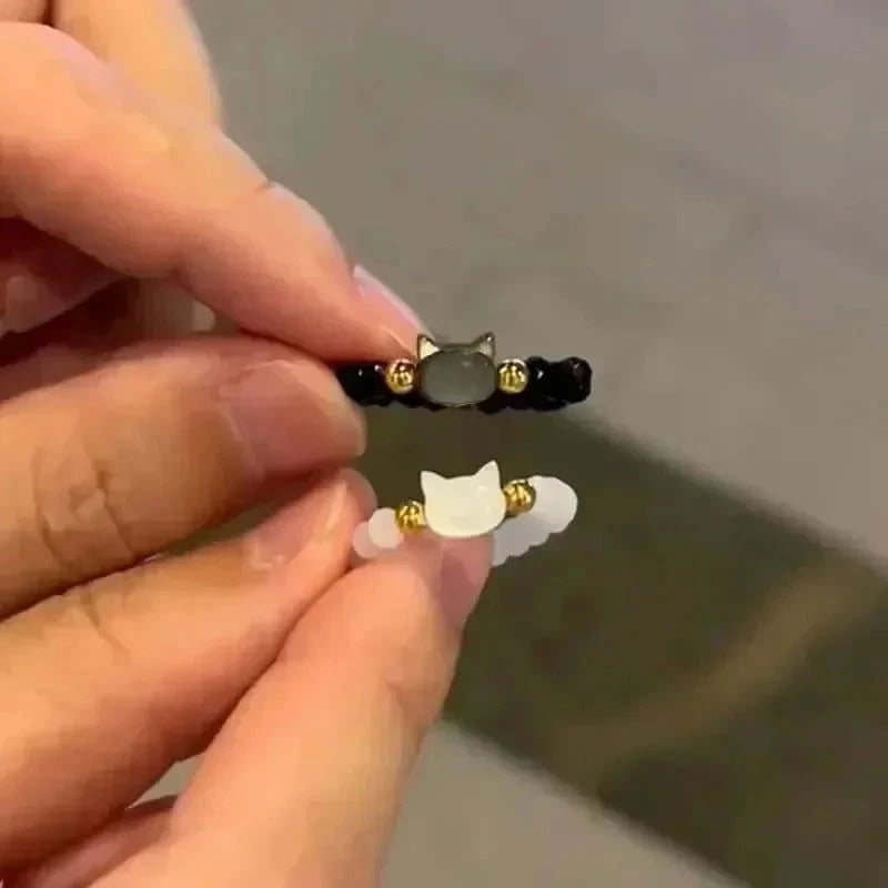 Cat Themed Bead Ring - The Pink Controller 