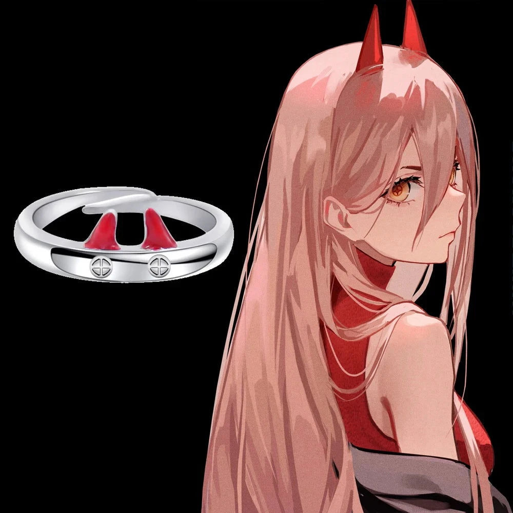 Chainsaw Man Adjustable Rings - The Pink Controller 