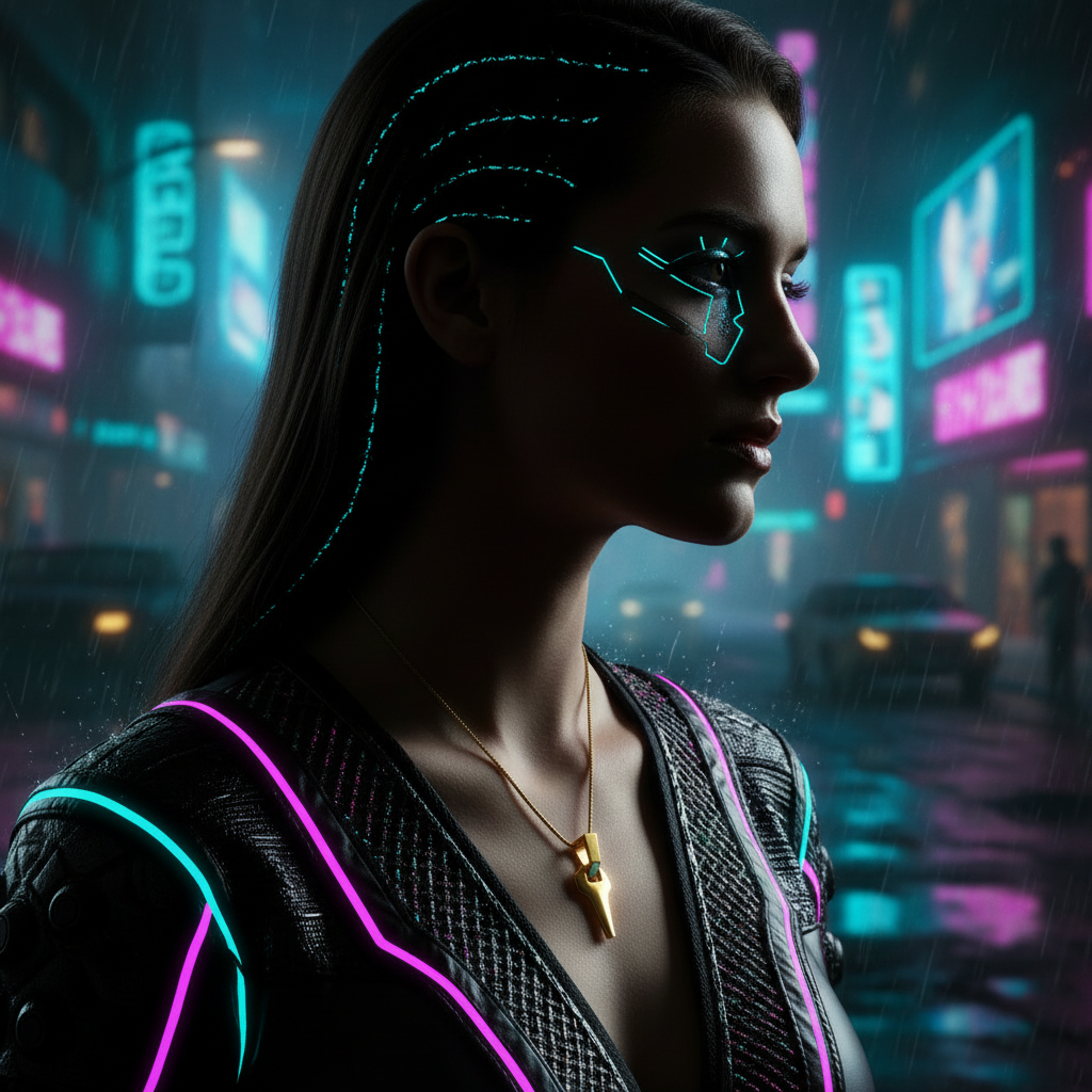 Cyberpunk Pendant Necklace - The Pink Controller 