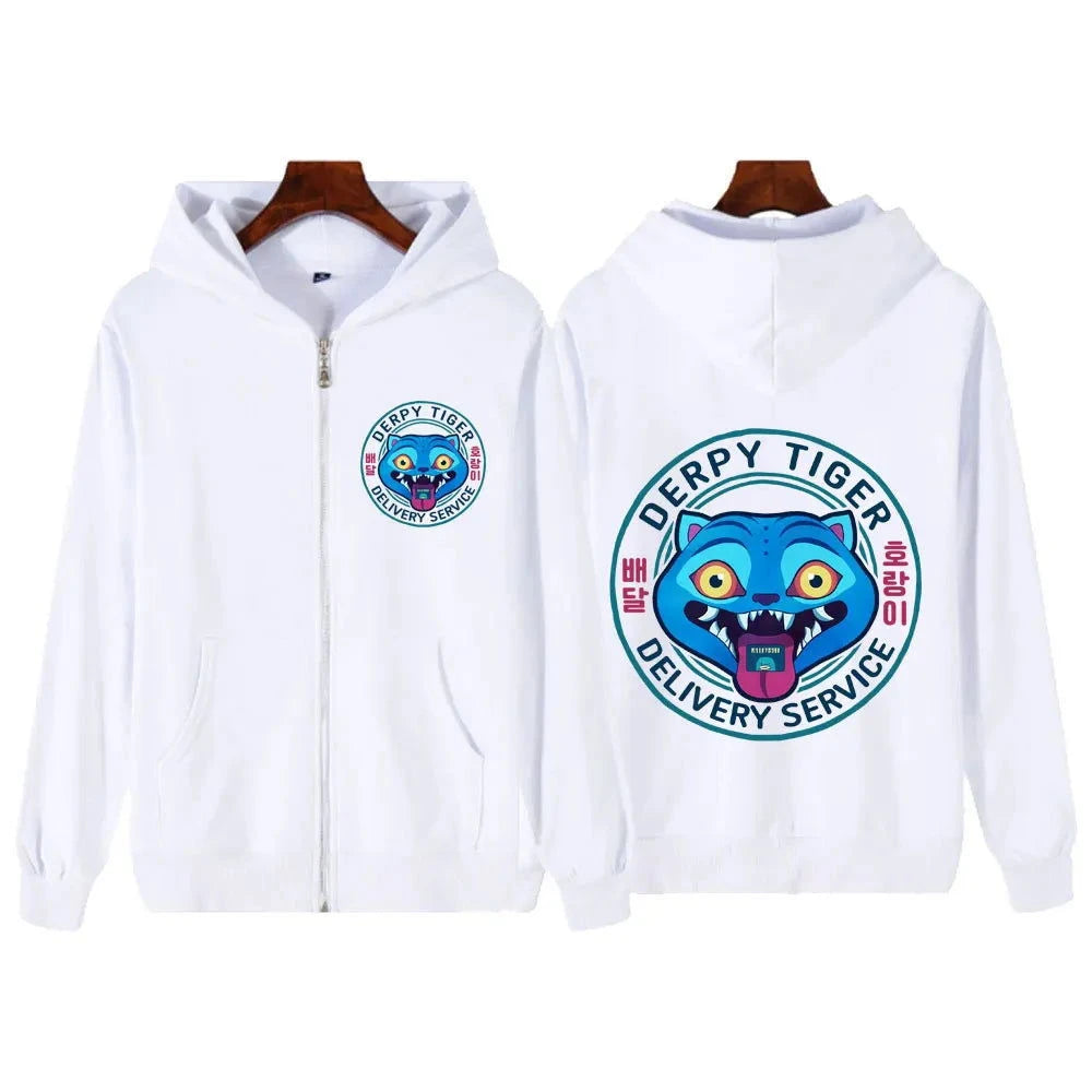 Derpy Delivery Zip Up Hoodie - The Pink Controller 