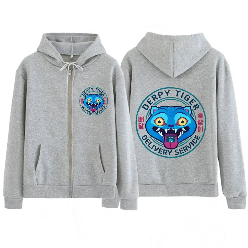 Derpy Delivery Zip Up Hoodie - The Pink Controller 