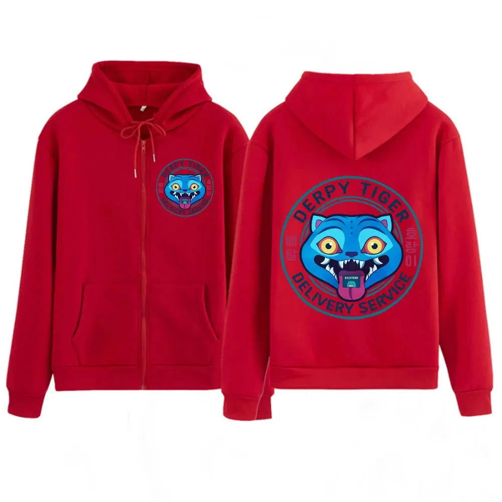 Derpy Delivery Zip Up Hoodie - The Pink Controller 