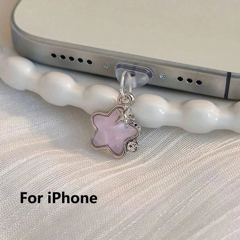 Diamond Star Phone Dust Plug - The Pink Controller 