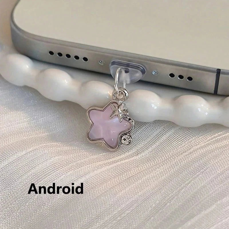 Diamond Star Phone Dust Plug - The Pink Controller 