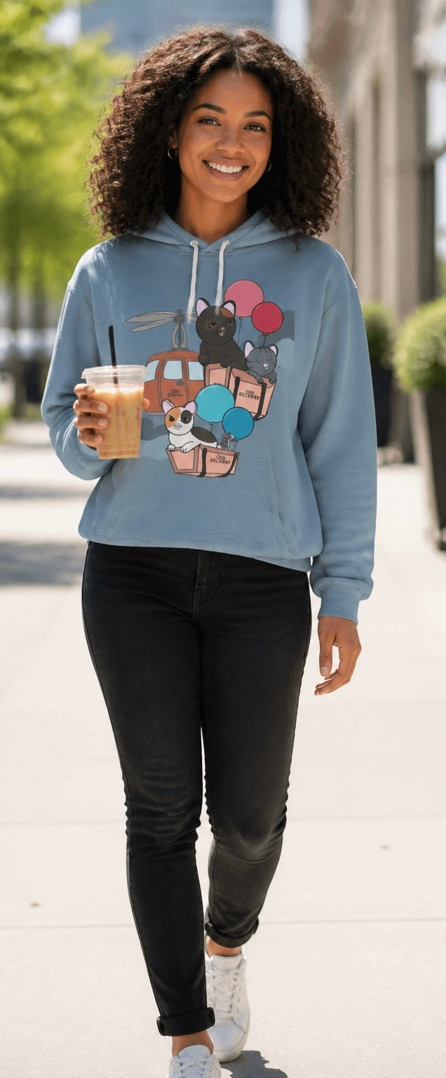Cat Distribution Express Hoodie - The Pink Controller