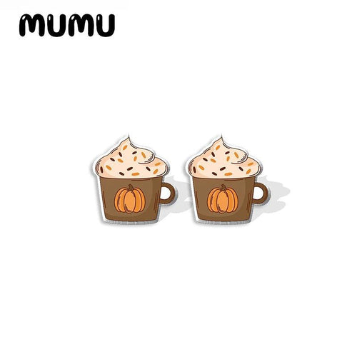 Fall Spice Dessert Acrylic Stud Earrings by Mumu - The Pink Controller 