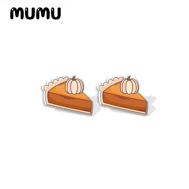 Fall Spice Dessert Acrylic Stud Earrings by Mumu - The Pink Controller 