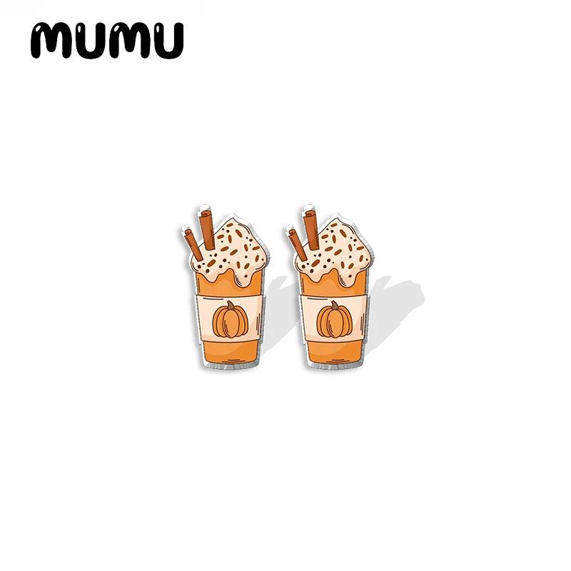 Fall Spice Dessert Acrylic Stud Earrings by Mumu - The Pink Controller 