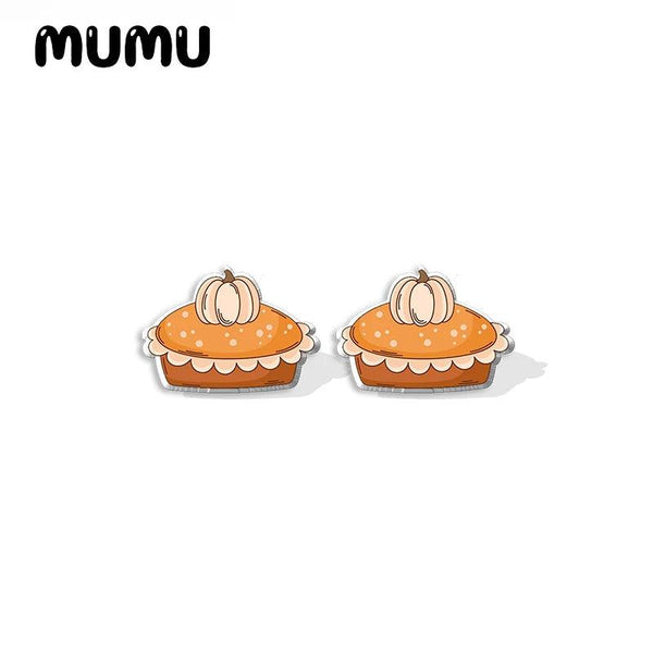 Fall Spice Dessert Acrylic Stud Earrings by Mumu - The Pink Controller 