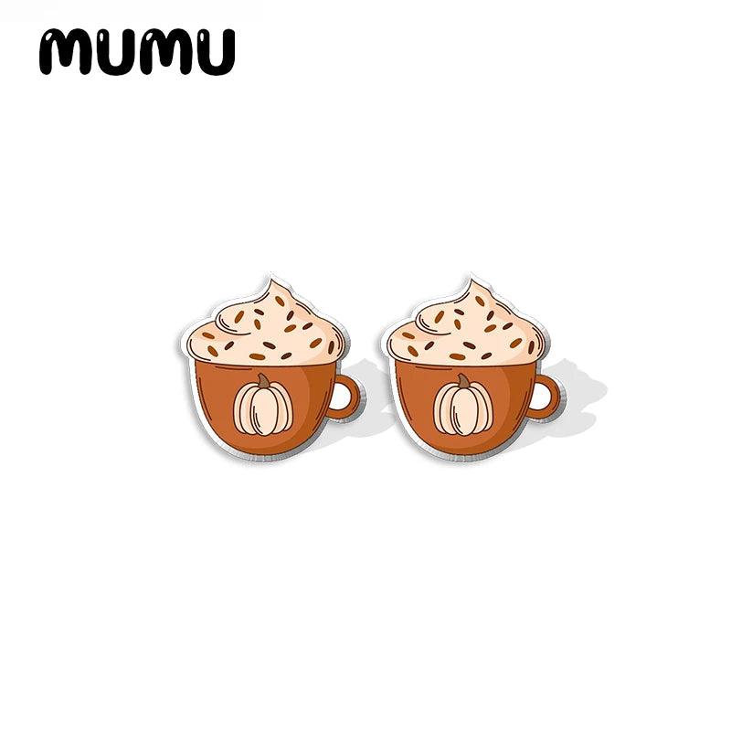 Fall Spice Dessert Acrylic Stud Earrings by Mumu - The Pink Controller 