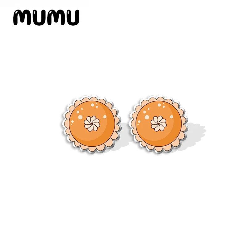 Fall Spice Dessert Acrylic Stud Earrings by Mumu - The Pink Controller 