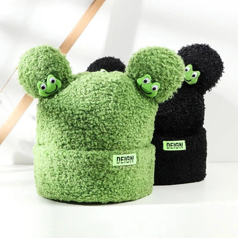 Frog Winter Hat - The Pink Controller 