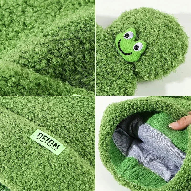 Frog Winter Hat - The Pink Controller 