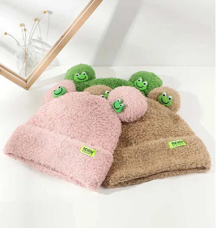 Frog Winter Hat - The Pink Controller 