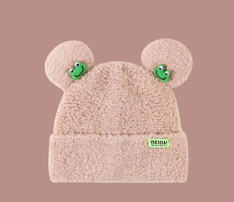 Frog Winter Hat - The Pink Controller 