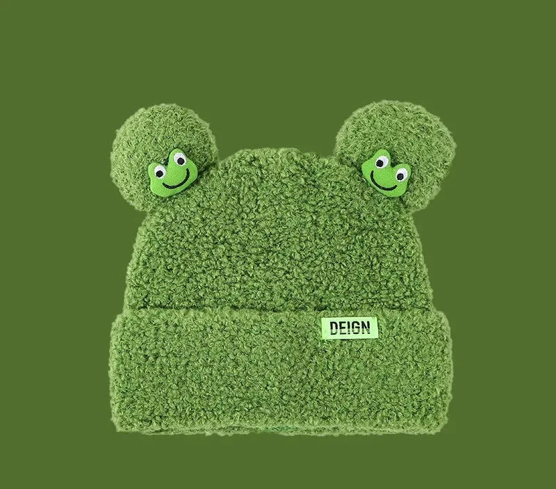 Frog Winter Hat - The Pink Controller 