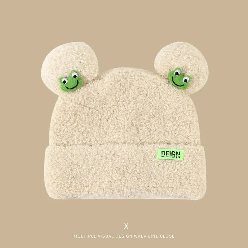 Frog Winter Hat - The Pink Controller 