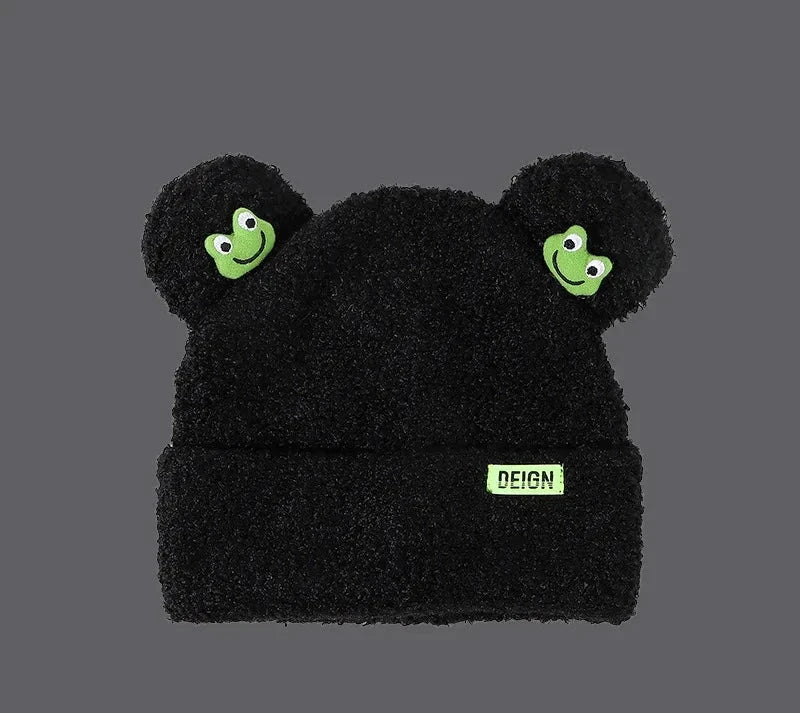 Frog Winter Hat - The Pink Controller 