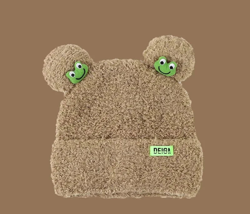 Frog Winter Hat - The Pink Controller 