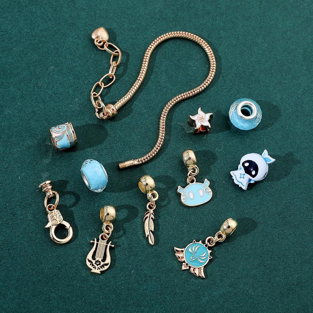 Genshin Impact DIY Charm Bracelet - The Pink Controller 