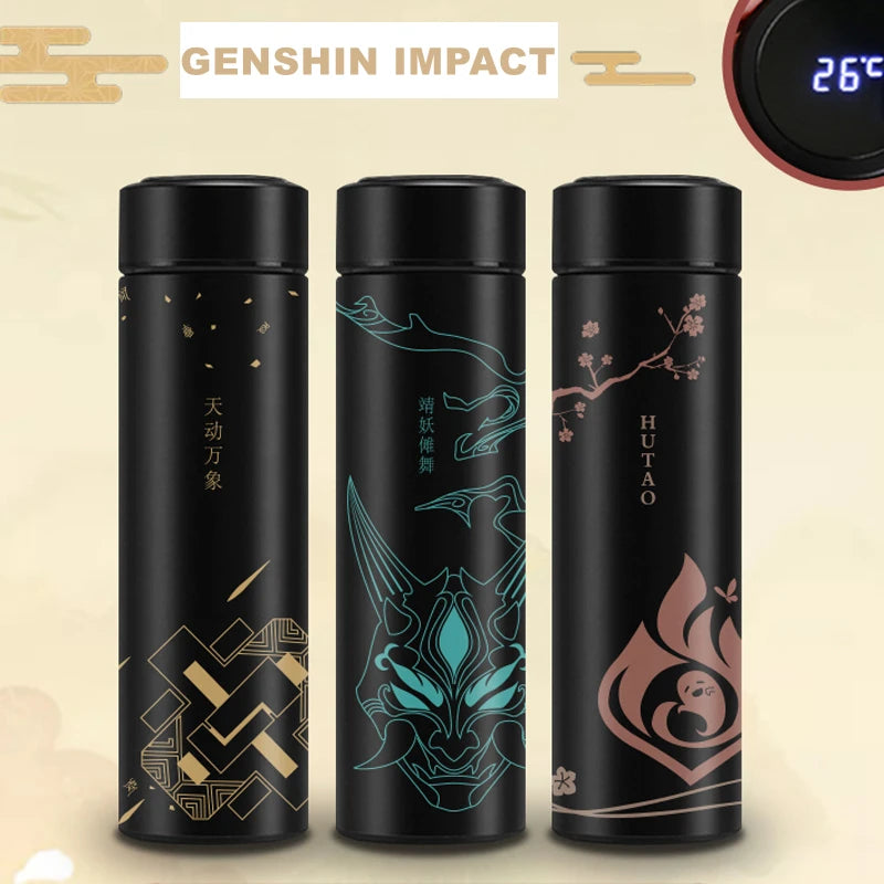 Genshin Impact LED Digital Water Bottle-3