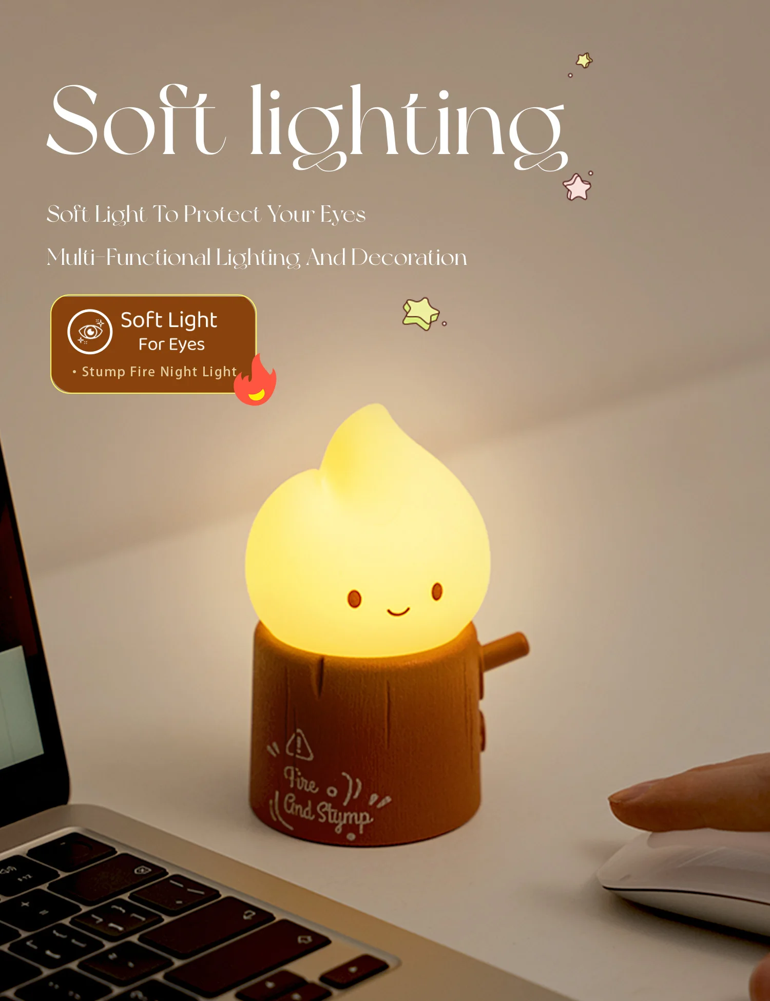 Ghost/Flame Night Light - The Pink Controller 