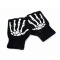 Skeleton Skull Half Finger Gloves (Glow In The Dark)