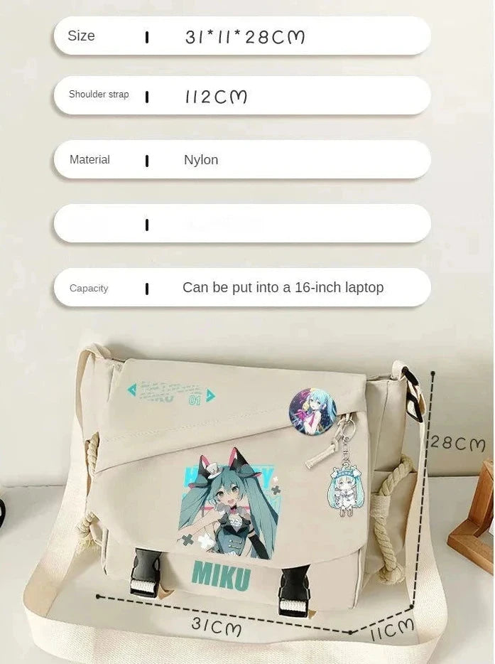 Hatsune Miku Messenger Bag/Back Pack - The Pink Controller 