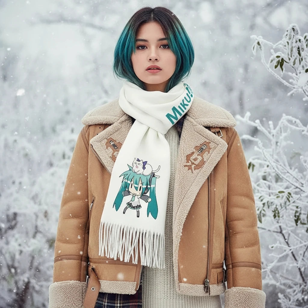 Hatsune Miku Print Scarf - The Pink Controller 
