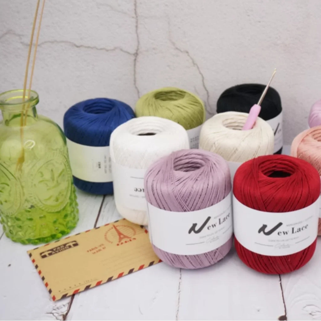 Crochet Yarn 100% Cotton Size 6 Lace