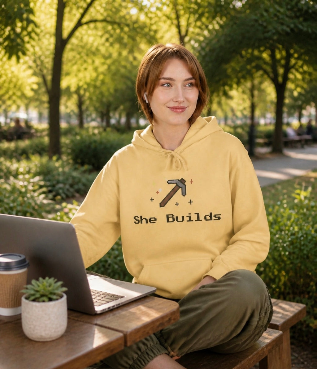 She Builds Fleece Hoodie