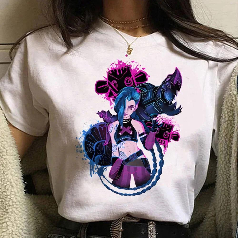 Jinx Arcane Tees - The Pink Controller 