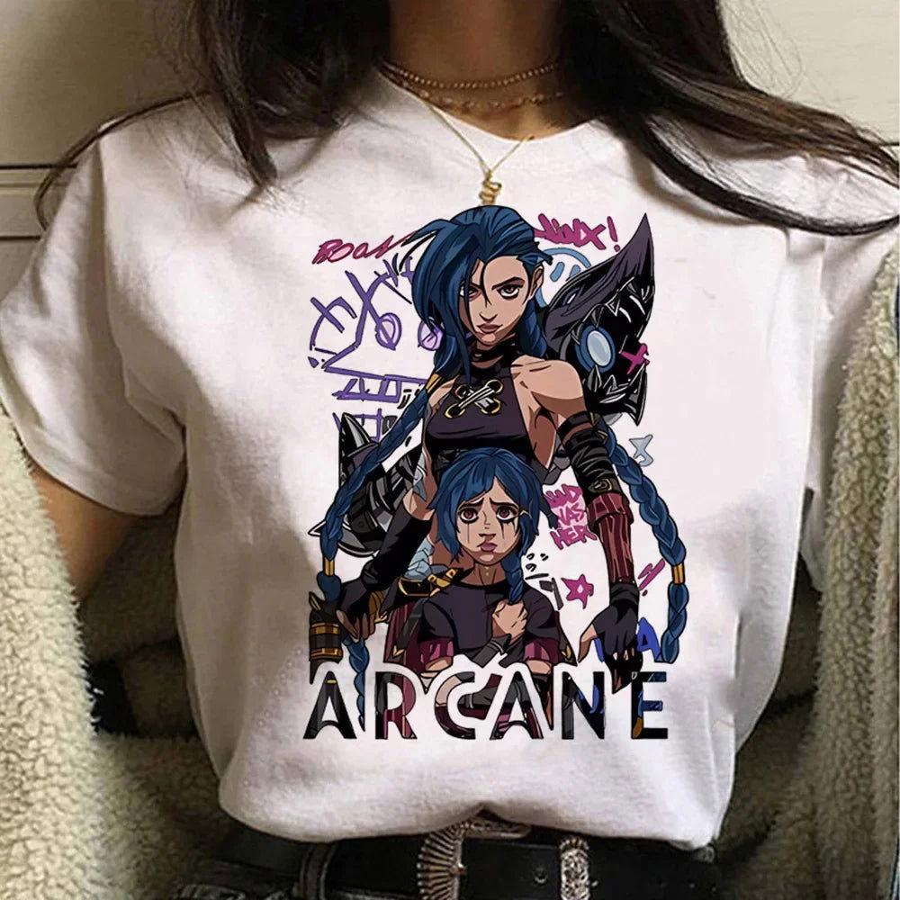 Jinx Arcane Tees - The Pink Controller 