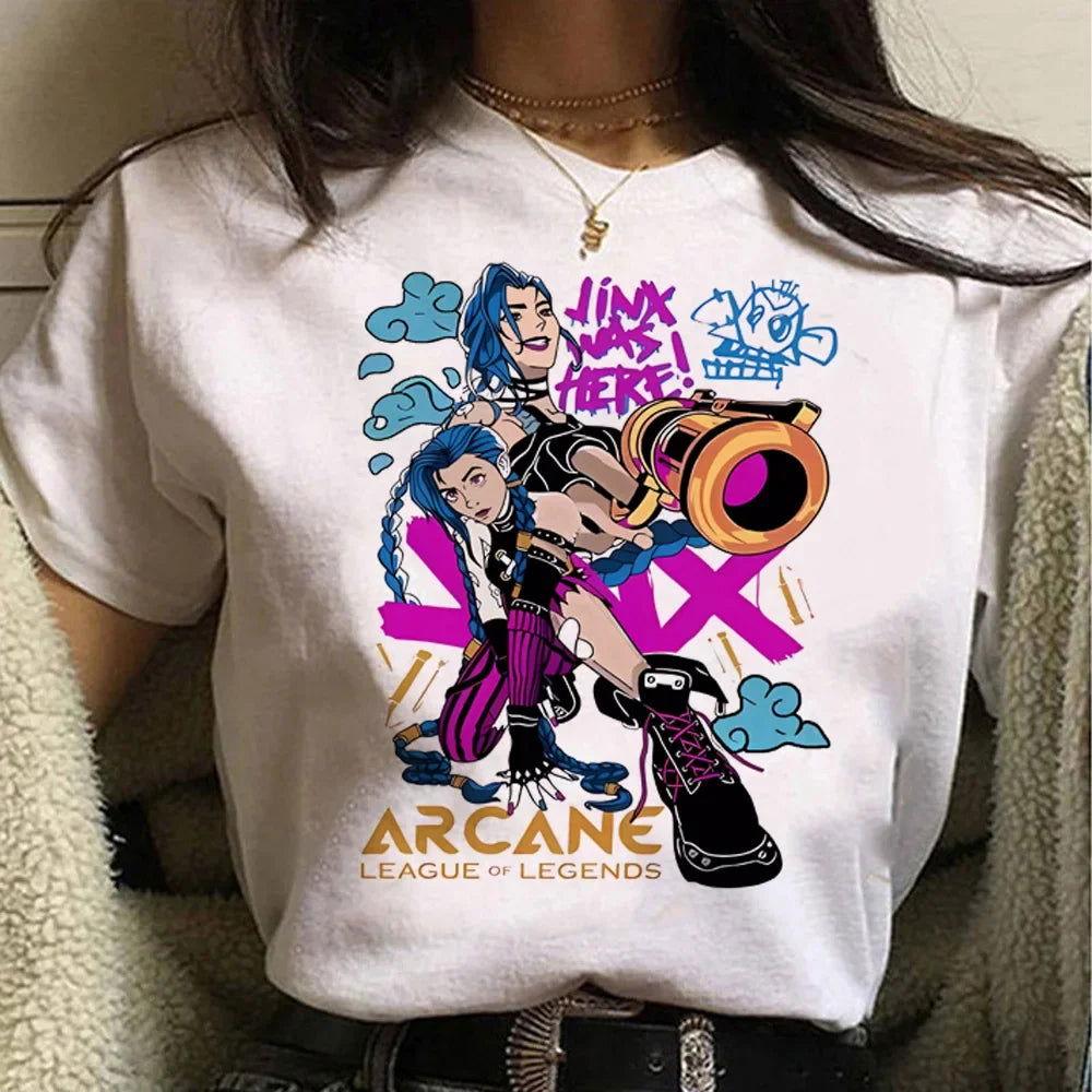 Jinx Arcane Tees - The Pink Controller 