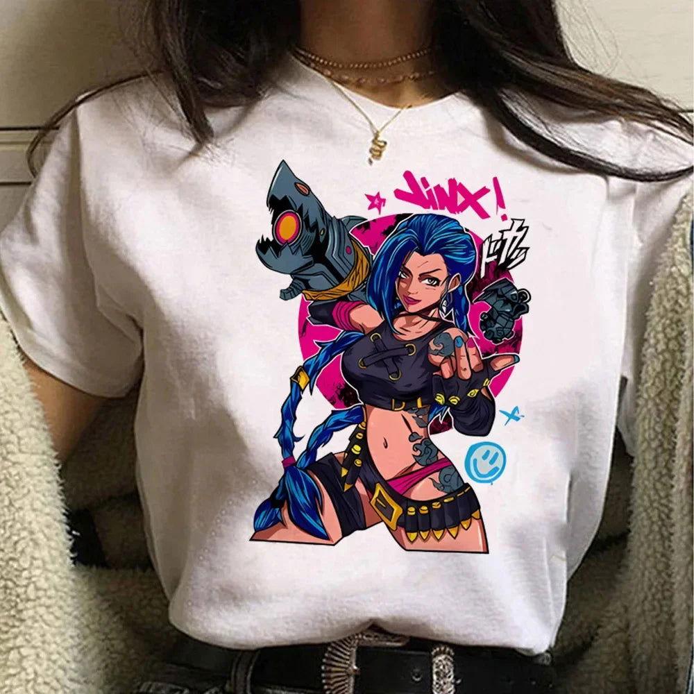 Jinx Arcane Tees - The Pink Controller 