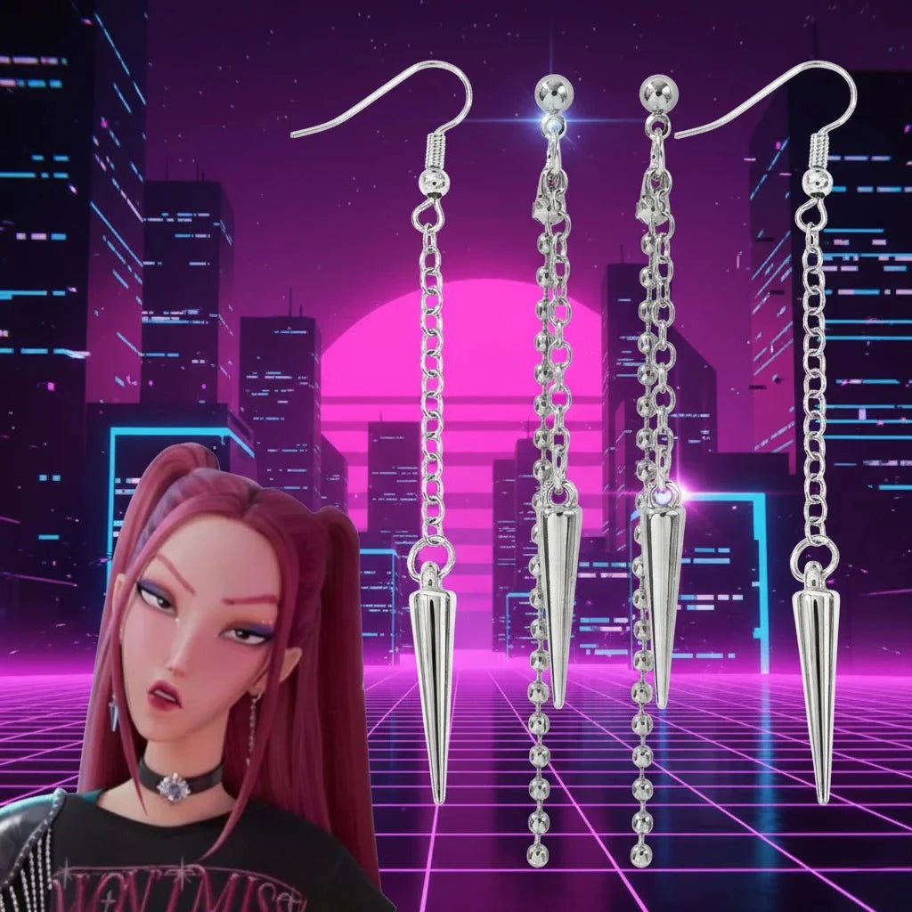 K-Pop Demon Hunters-Mira Earrings - The Pink Controller 