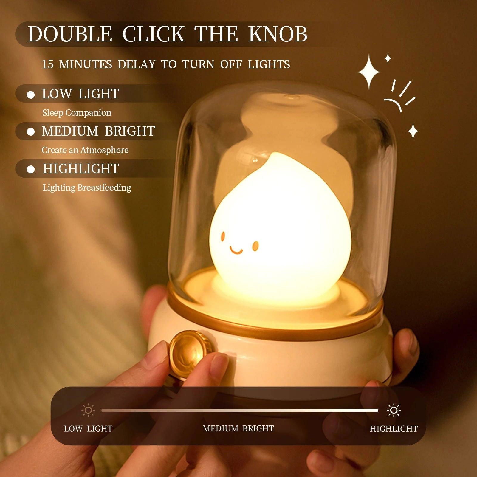 Kawaii Flame-USB Rechargeable Lamp - The Pink Controller 