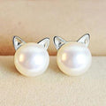 Kitten Pearl Stud Earrings - The Pink Controller 