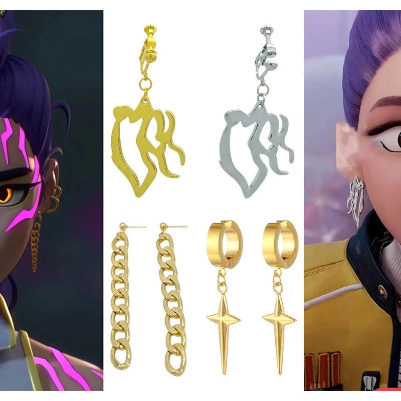 Kpop Demon Hunter Drop Earrings - The Pink Controller 